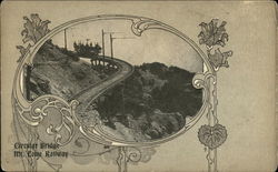 Circular Bridge, Mt. Lowe Railway Postcard