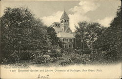 Botanical Garden and Library, University of Michigan Postcard