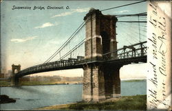 Suspension Bridge Cincinnati, OH Postcard Postcard