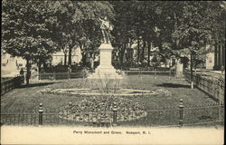 Perry Monument and Green Postcard