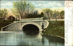 Arch Bridge, Roger William's Park Providence, RI Postcard Postcard