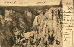 Point Lookout & Falls Yellowstone National Park Postcard Postcard