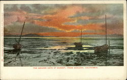 The Golden Gate at Sunset Oakland, CA Postcard Postcard