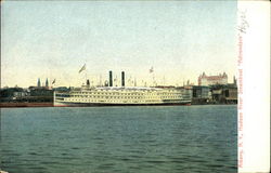 Hudson River Steamboat "Adirondack" Postcard