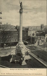 Soldiers and Sailors' Monument Troy, NY Postcard Postcard