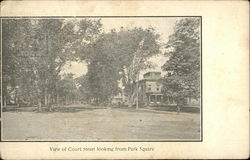 View of Court Street Looking From Park Square Westfield, MA Postcard Postcard