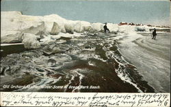 Winter Scene at Ocean Park Beach Postcard