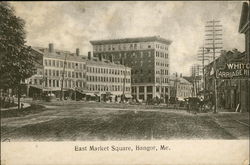 East Market Square Bangor, ME Postcard Postcard