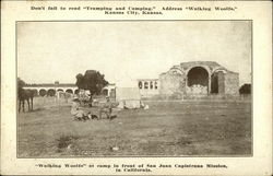 Walking Woolfs at Camp, Mission San Juan Capistrano California Postcard Postcard