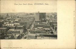 View from Court House Uniontown, PA Postcard Postcard