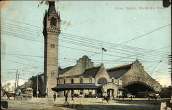 Union Station Worcester, MA Postcard Postcard