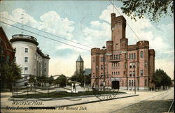 State Armory and Womans Club Worcester, MA Postcard Postcard