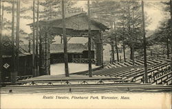 Rustic Theatre, Pinehurst Park Worcester, MA Postcard Postcard