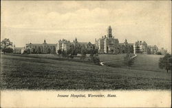 Insane Hospital Worcester, MA Postcard Postcard