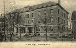 Nurse's Home Worcester, MA Postcard Postcard