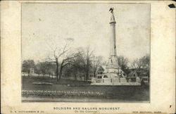 Soldiers and Sailors Monument on the Common Postcard