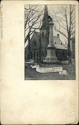 Greenfield Soldiers Monument Massachusetts Postcard Postcard