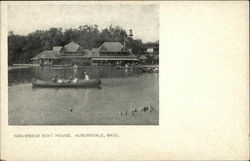 Norumbega Boat House Auburndale, MA Postcard Postcard