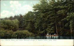 Charles River, just below Railroad Bridge Postcard