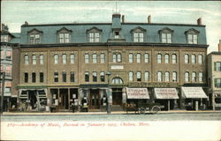 Academy of Music, Burned in January 1905 Chelsea, MA Postcard Postcard