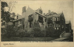 Residence of Mr. John Sloane Lenox, MA Postcard Postcard