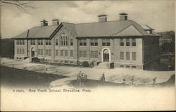 New Heath School Brookline, MA Postcard Postcard