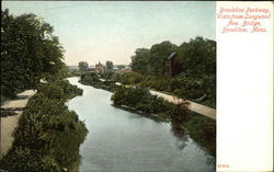 Brookline Parkway, Vista from Longwood Ave. Bridge Postcard