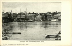 Haverhill, Mass., from Below Haverhill Bridge Massachusetts Postcard Postcard