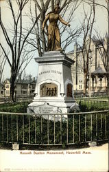 Hannah Duston Monument Haverhill, MA Postcard Postcard