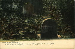 Grave of Nathaniel Hawrthorne, Sleepy Hollow Postcard