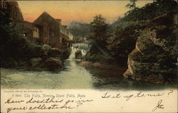 The Falls Newton Upper Falls, MA Postcard Postcard