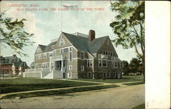 Old Belfry Club, the social club of the town Lexington, MA Postcard Postcard