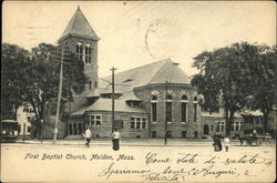 First Baptist Church Malden, MA Postcard Postcard