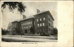 High School Malden, MA Postcard Postcard