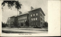 High School Malden, MA Postcard Postcard