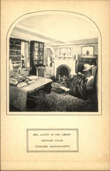 Mrs. Alcott in the Library, Orchard House Concord, MA Postcard Postcard