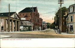 Medford Square Looking up High St Massachusetts Postcard Postcard