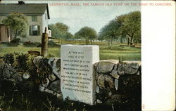 The Famous Old Pump on the Road to Concord Postcard