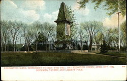 Monument to Men Who Fell on Lexington Green, April 19th, 1775, Buckman Tavern and Liberty Pole Postcard