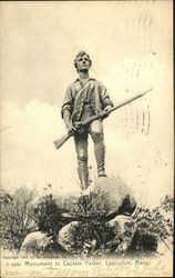 Monument to Captain Parker Postcard