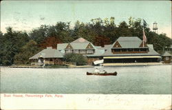 Boat House, Norumbega Park Postcard