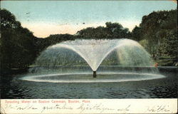 Spouting Water on Boston Common Postcard