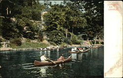 Canoeing on the Charles Postcard