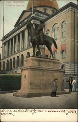 Hooker Statue Boston, MA Postcard Postcard