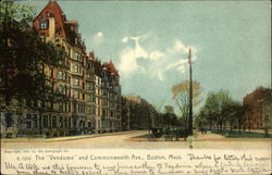 The Vendome and Commonwealth Ave Boston, MA Postcard Postcard