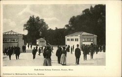 Park Street Subway Entrance Postcard