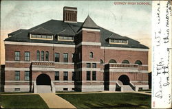 Quincy High School Massachusetts Postcard Postcard