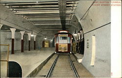 East BostonTunnell, Court Street Station Postcard