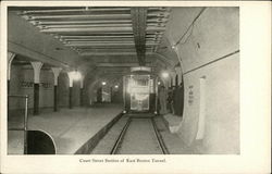 Court Street Station of East Boston Tunnel Massachusetts Postcard Postcard