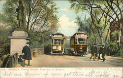 Public Garden Entrance to Subway Postcard